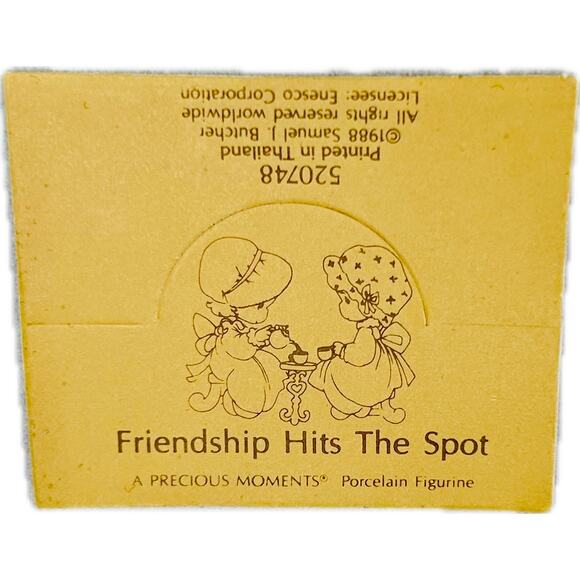 Precious Moments FRIENDSHIP HITS THE SPOT 1988 Figurine #520748 Boxed - Picture 7 of 13